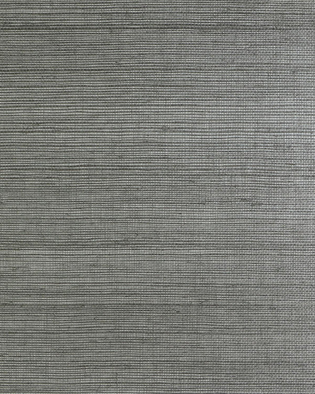 Seabrook Sisal on Metallic Slate Silver Wallpaper