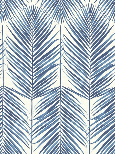 Seabrook Paradise Palm Coastal Blue Wallpaper
