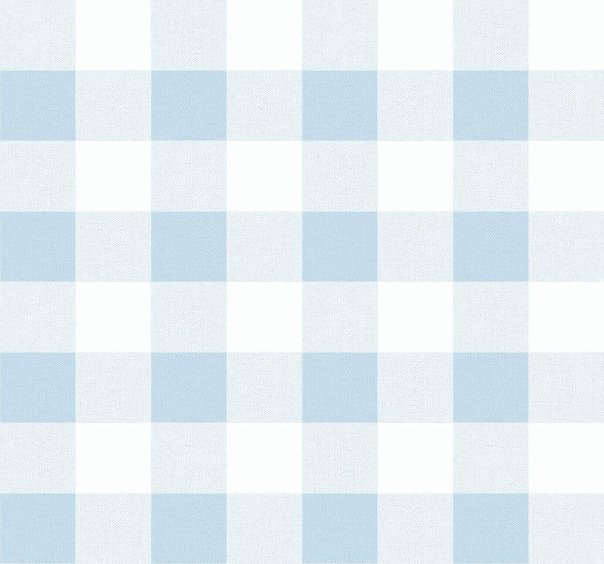 Seabrook Picnic Plaid Blue Oasis Wallpaper