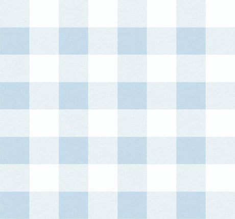 Seabrook Picnic Plaid Blue Oasis Wallpaper