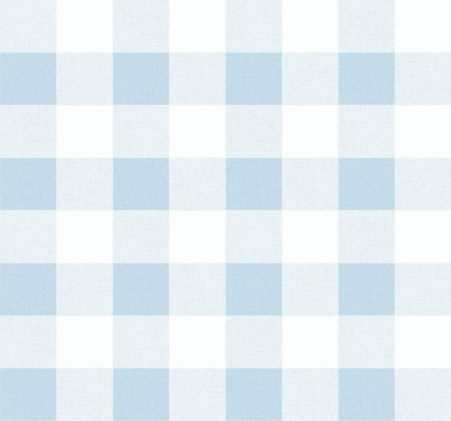 Seabrook Picnic Plaid Blue Oasis Wallpaper