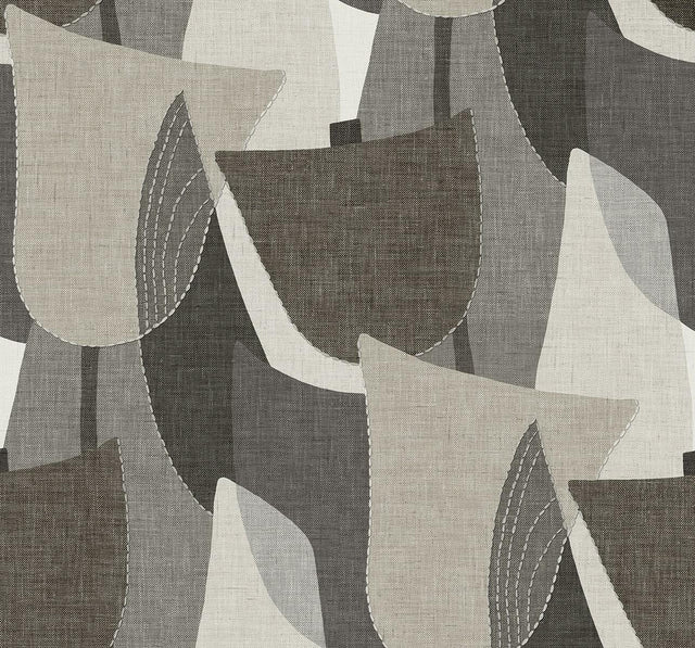 Seabrook Mosley Tulips Pebble Wallpaper
