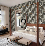 Seabrook Mosley Tulips Pebble Wallpaper