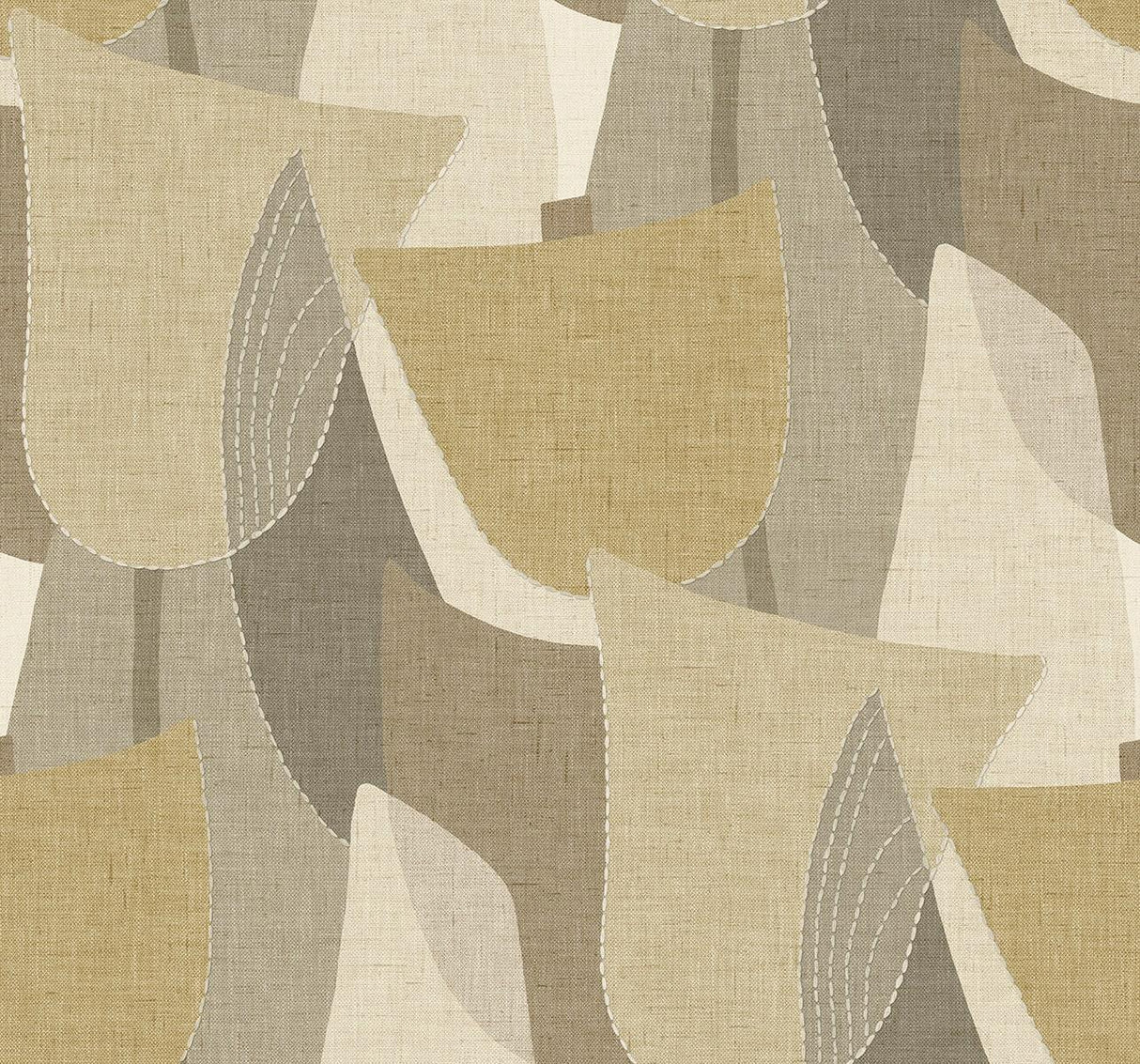 Seabrook Mosley Tulips Dune Wallpaper