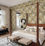 Seabrook Mosley Tulips Dune Wallpaper