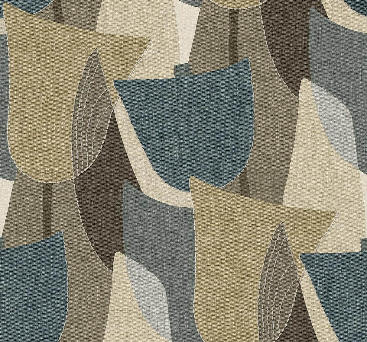 Seabrook Mosley Tulips Jeans Wallpaper