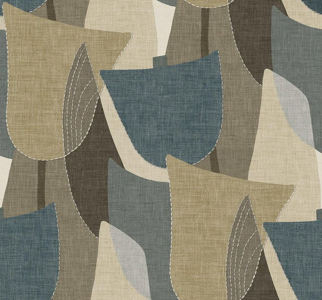 Seabrook Mosley Tulips Jeans Wallpaper