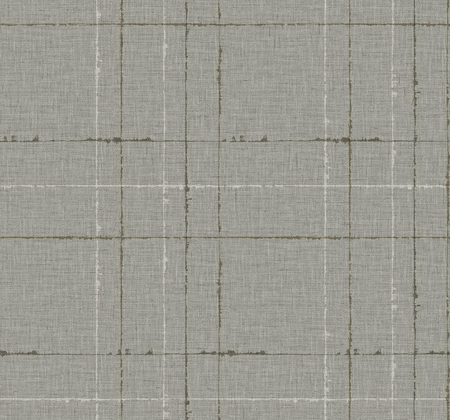 Seabrook Gorton Plaid Ash Wallpaper