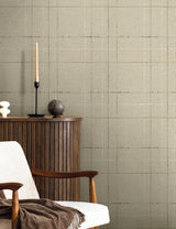 Seabrook Gorton Plaid Papyrus Wallpaper