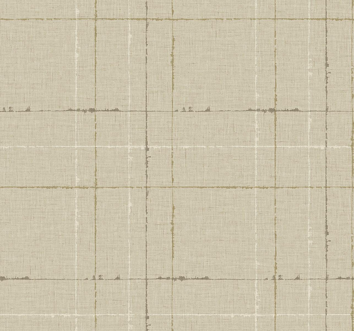 Seabrook Gorton Plaid Papyrus Wallpaper