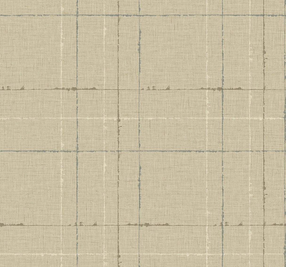 Seabrook Gorton Plaid Hazel Wallpaper