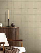 Seabrook Gorton Plaid Hazel Wallpaper