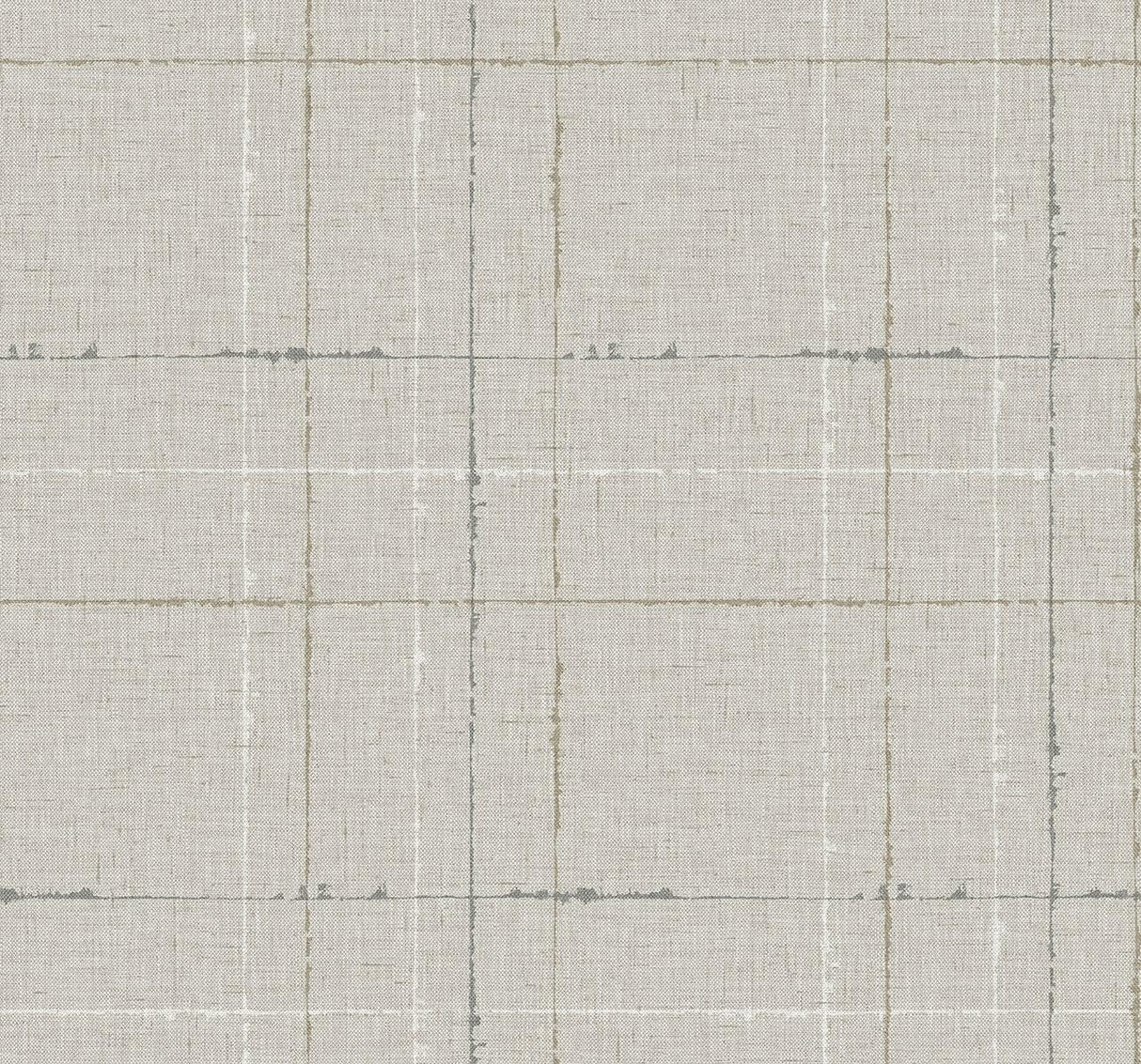 Seabrook Gorton Plaid Pebble Wallpaper