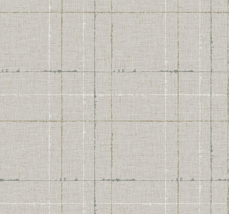 Seabrook Gorton Plaid Pebble Wallpaper