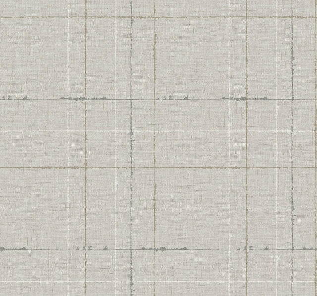 Seabrook Gorton Plaid Pebble Wallpaper