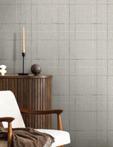 Seabrook Gorton Plaid Pebble Wallpaper