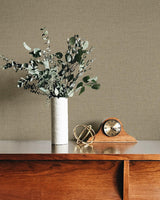 Seabrook Stretford Linen Buttercream Wallpaper