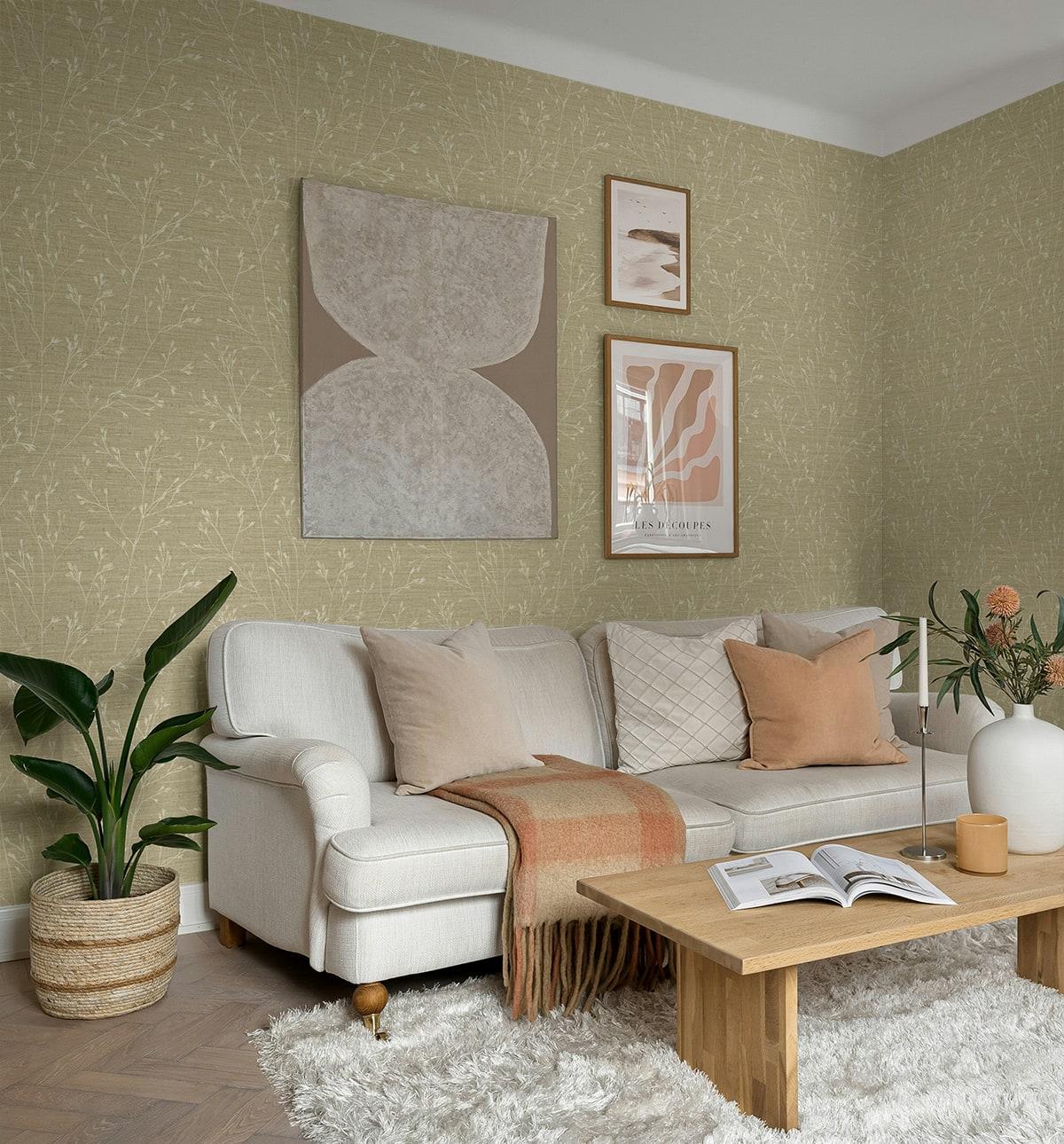 Seabrook Withington Branch Sugar Wallpaper