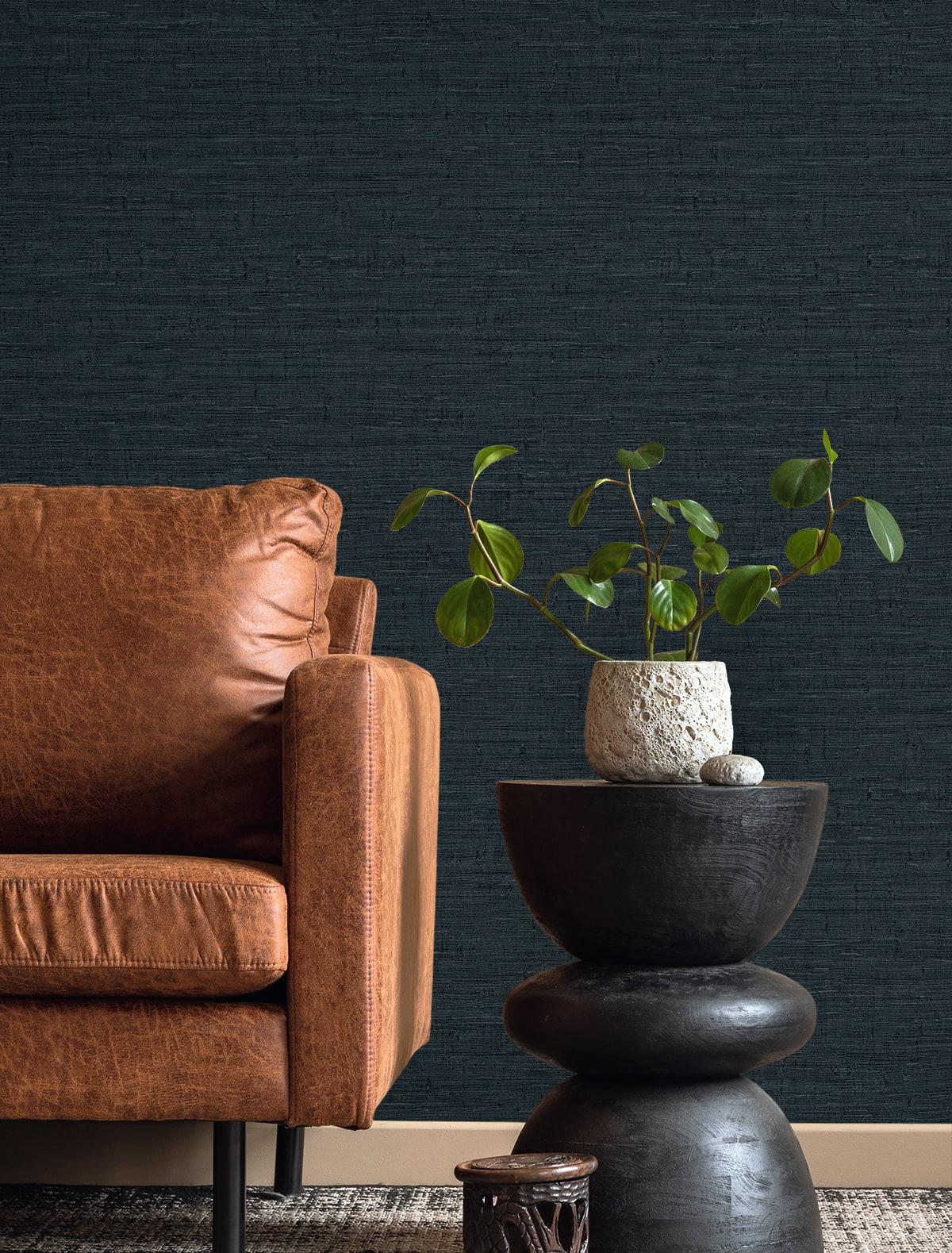 Seabrook Wilslow Weave Royal Wallpaper