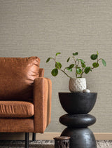 Seabrook Wilslow Weave Storm Cloud Wallpaper