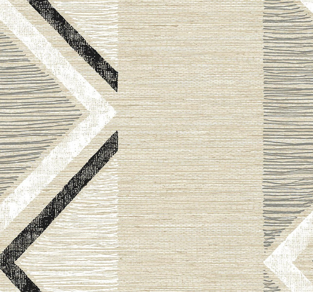 Seabrook Beswick Chevron Birch Bark Wallpaper