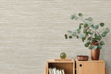 Seabrook Hollinwood Weave Sand Wallpaper