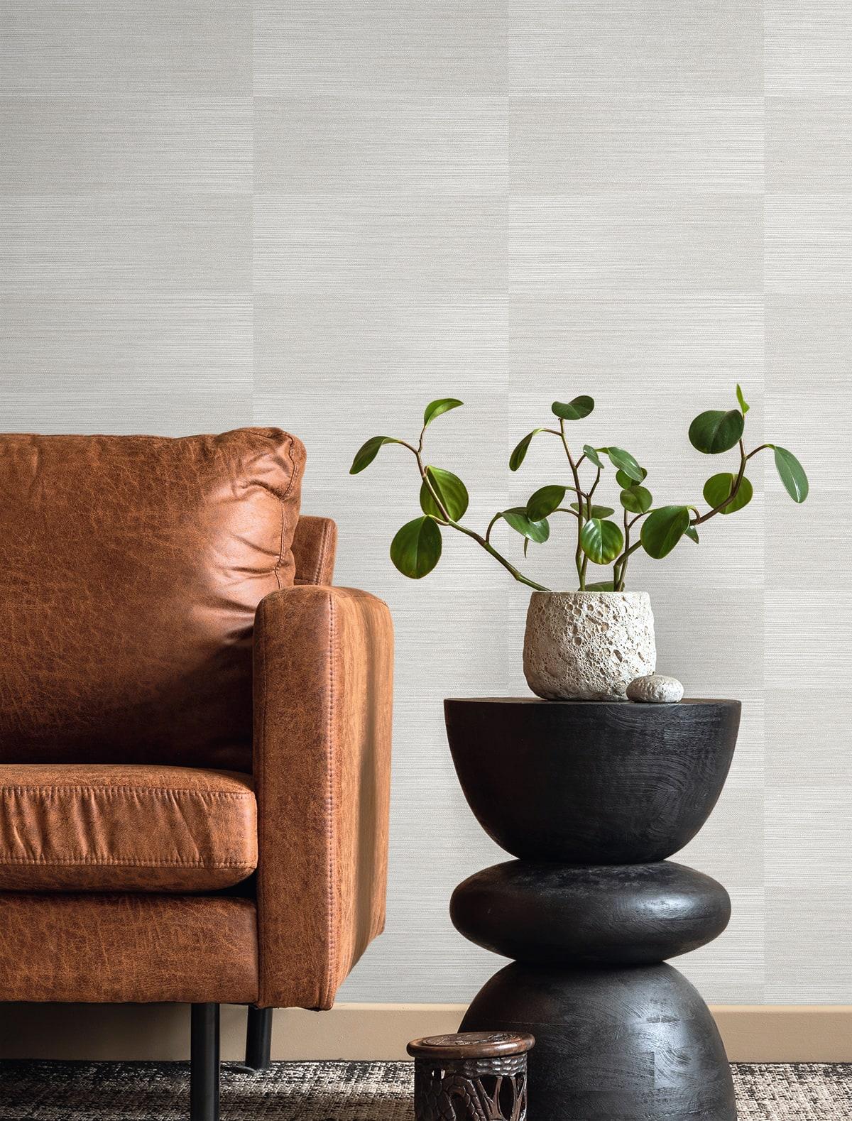 Seabrook Moston Grey Mist Wallpaper