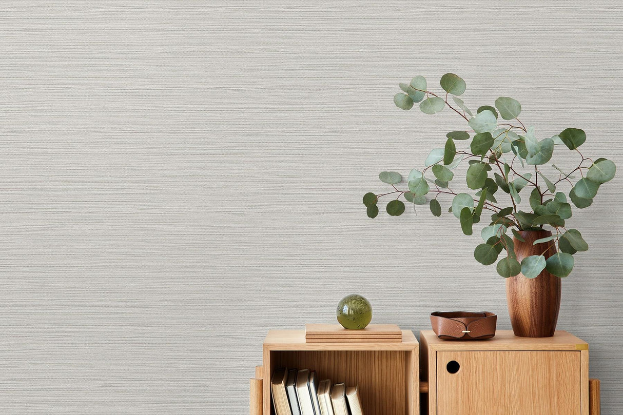 Seabrook Newton Sisal Fog Wallpaper