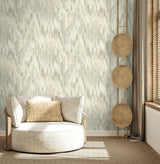 Seabrook Bowdon Watercolor Stringcloth Reed Wallpaper