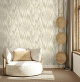 Seabrook Bowdon Watercolor Stringcloth Brownrice Wallpaper