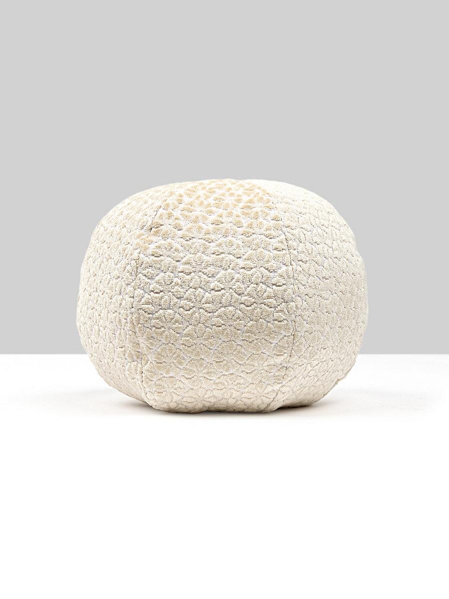 Scalamandre Petal Velvet 12 Dia - Ivory Decorative Pillow