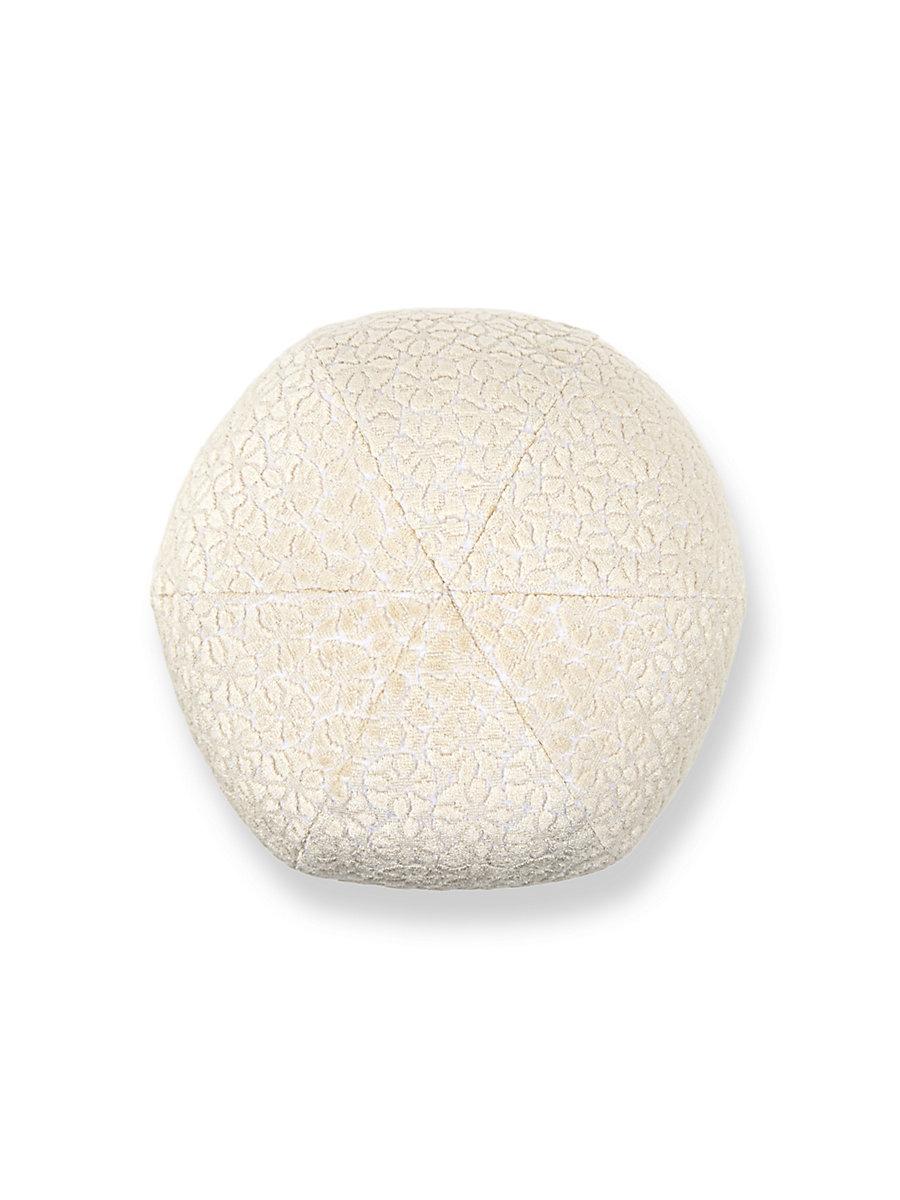 Scalamandre Petal Velvet 12 Dia - Ivory Decorative Pillow