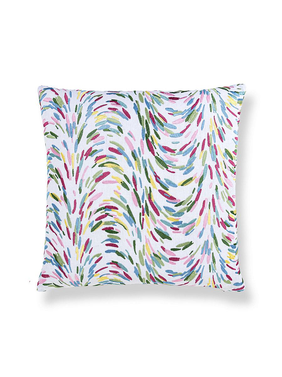 Scalamandre Fountain Embroidery 22 X 22 - Printemps Decorative Pillow