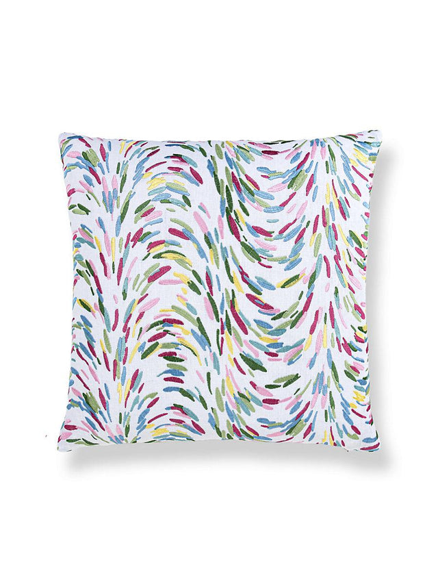 Scalamandre Fountain Embroidery 22 X 22 - Printemps Decorative Pillow