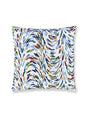 Scalamandre Fountain Embroidery 22 X 22 - Tropicalblue Decorative Pillow