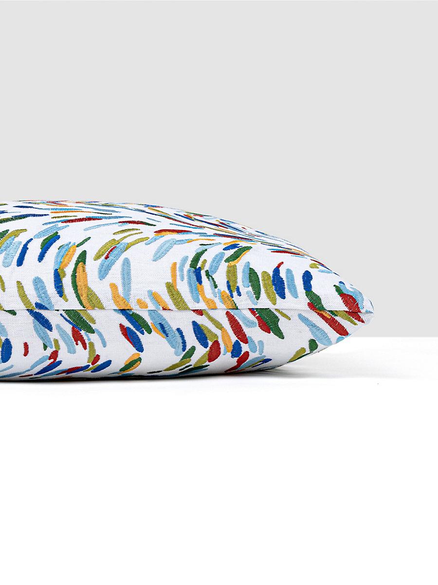 Scalamandre Fountain Embroidery 22 X 22 - Tropicalblue Decorative Pillow