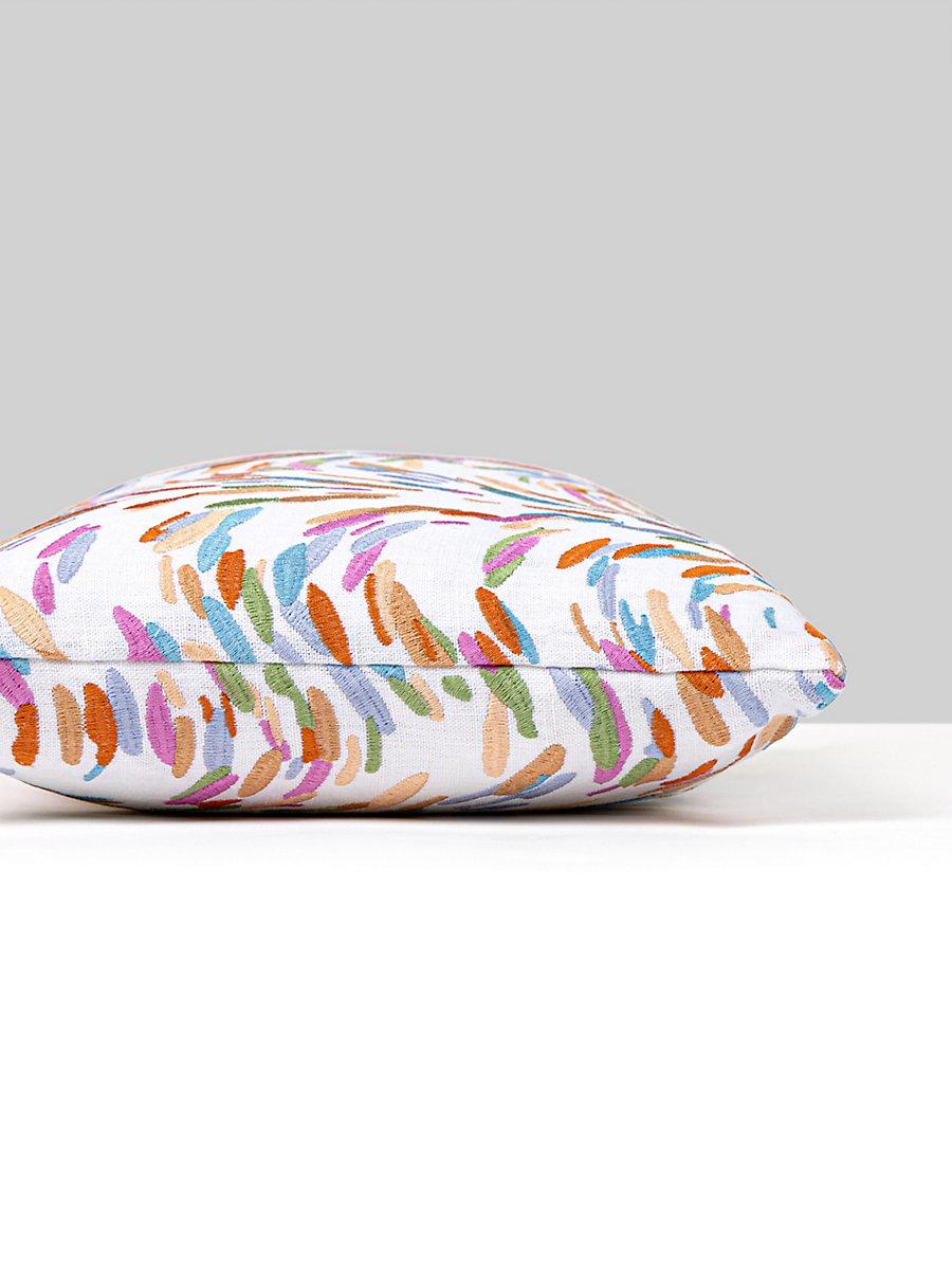 Scalamandre Fountain Embroidery 14 X 22 - Peach Decorative Pillow