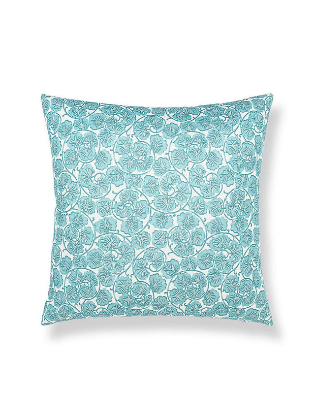 Scalamandre May 22 X 22 - Turquoise Decorative Pillow
