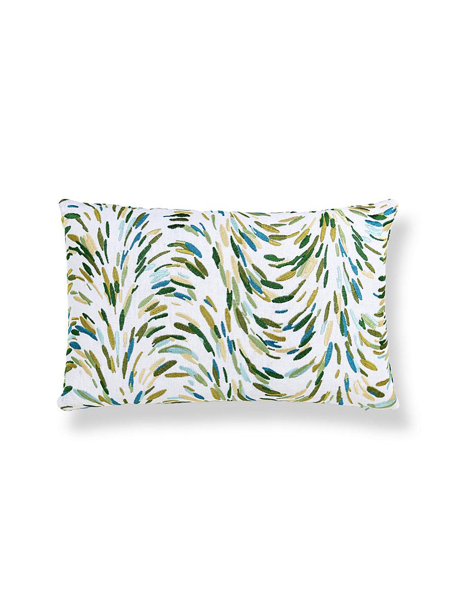 Scalamandre Fountain Embroidery 14 X 22 - Leaf Decorative Pillow