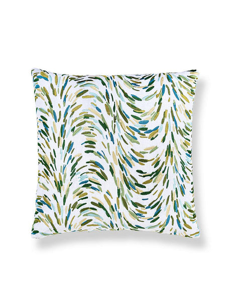 Scalamandre Fountain Embroidery 22 X 22 - Leaf Decorative Pillow