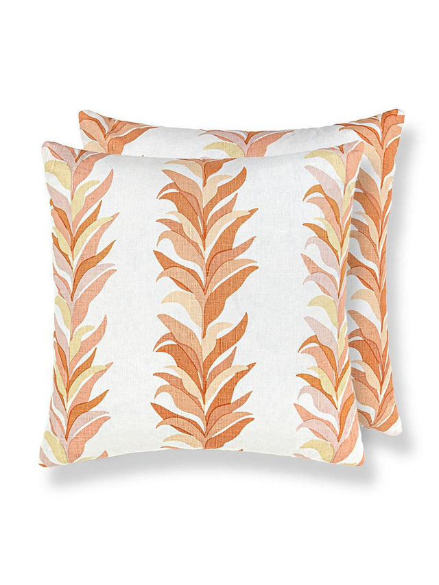 Scalamandre Chira Island 22 X 22 - Peach Decorative Pillow
