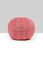 Scalamandre Petal Velvet 12 Dia - Red Decorative Pillow