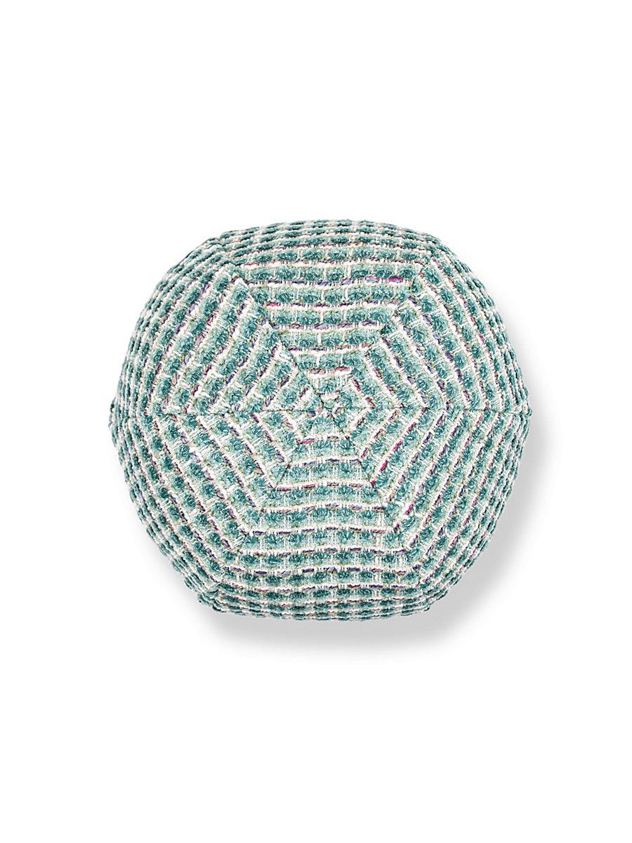 Scalamandre Heatherton 12 Dia - Aquamarine Decorative Pillow