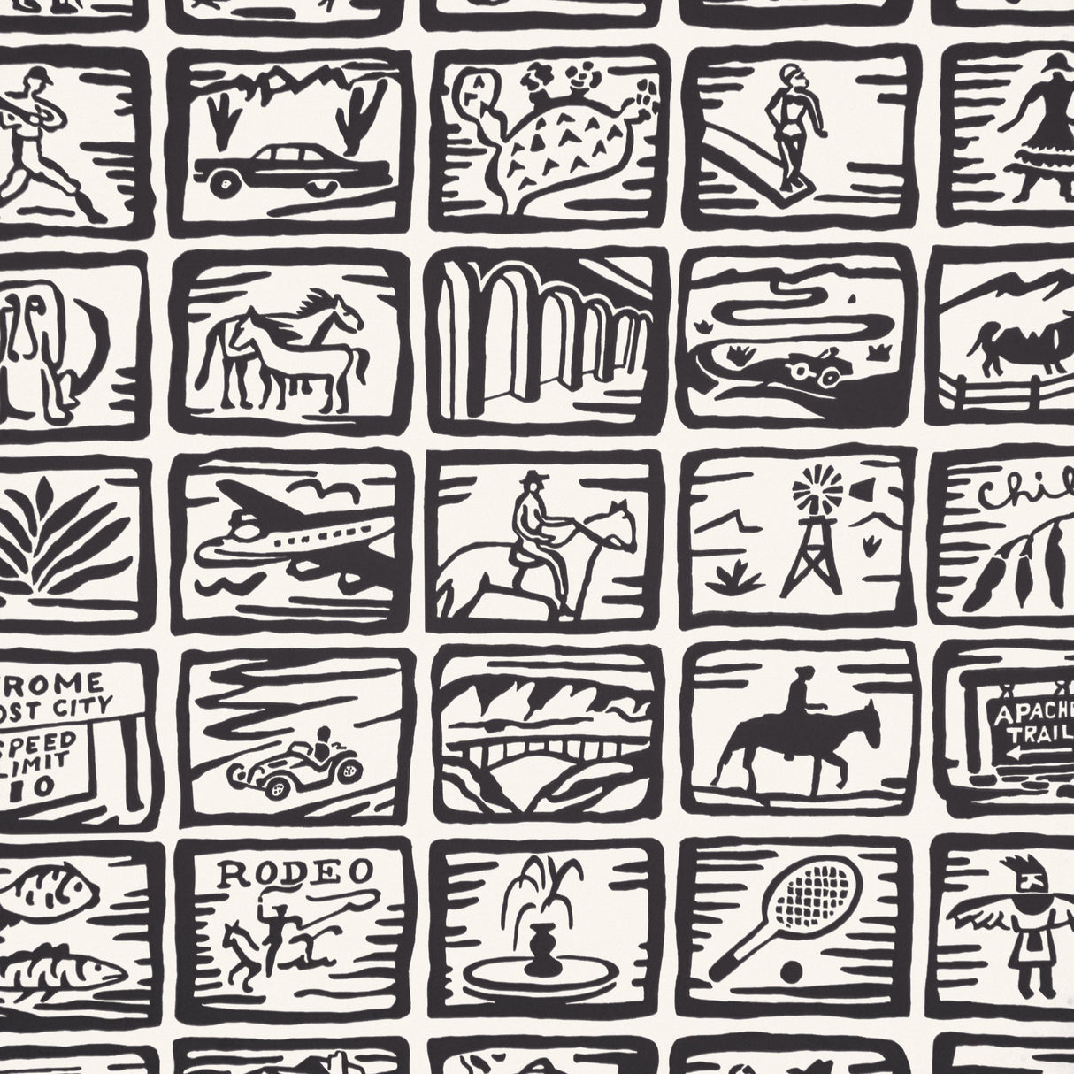 Kravet ARIZONA SKETCHBOOK WP COAL Wallpaper