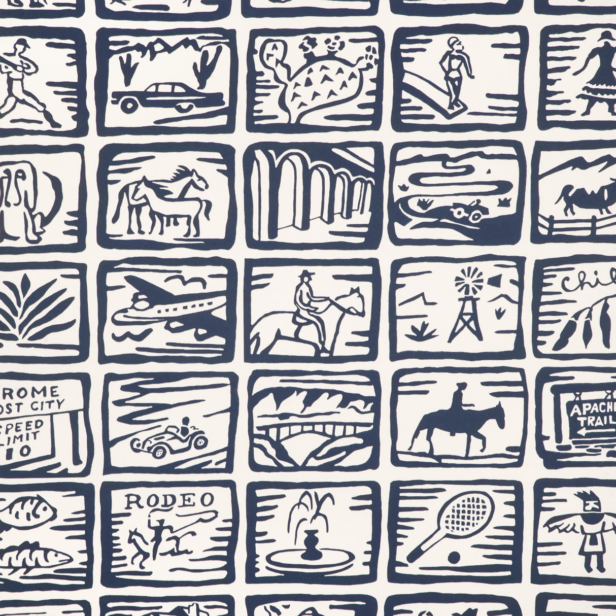 Kravet ARIZONA SKETCHBOOK WP BLUE Wallpaper