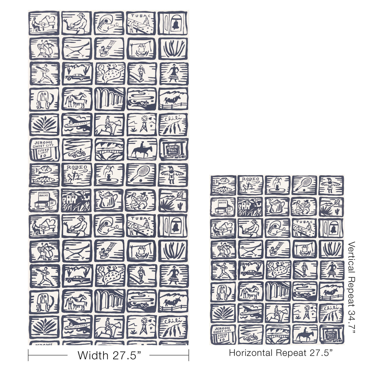 Kravet ARIZONA SKETCHBOOK WP BLUE Wallpaper