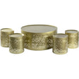 Surya Tanishq TAN-001 18"H x 35"W x 35"D, 16"H x 13"W x 13"D, 16"H x 13"W x 13"D, 16"H x 13"W x 13"D, 16"H x 13"W x 13"D Furniture Piece