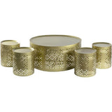 Surya Tanishq TAN-001 18"H x 35"W x 35"D, 16"H x 13"W x 13"D, 16"H x 13"W x 13"D, 16"H x 13"W x 13"D, 16"H x 13"W x 13"D Furniture Piece