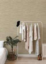 A-Street Prints Haberdashery Exhale Light Brown Wallpaper