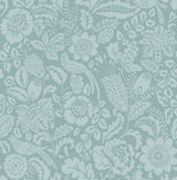 A-Street Prints Haberdashery Marta Teal Wallpaper